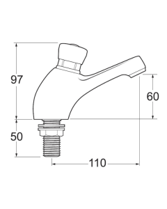 Self Closing Single Feed Tap